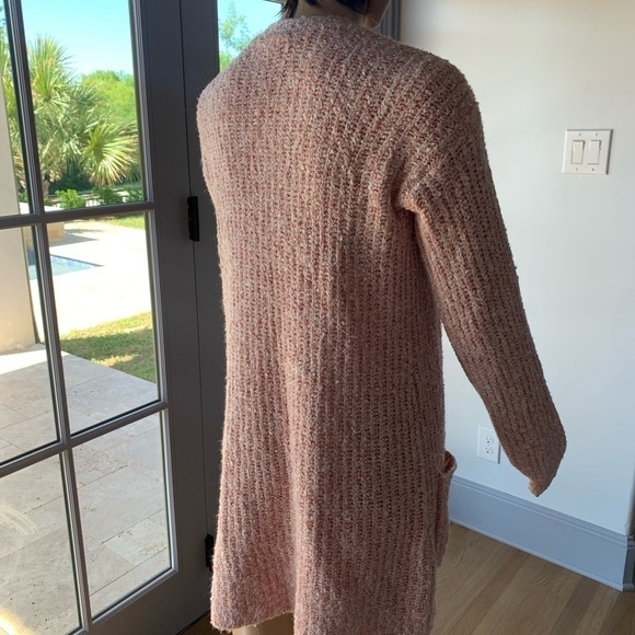 BB DAKOTA COFFEE DATE OVERSIZED CARDI- MAUVE ROSE - Picture 6 of 8
